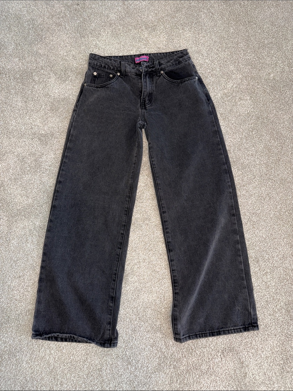 Edikted Wide Leg Black Jeans